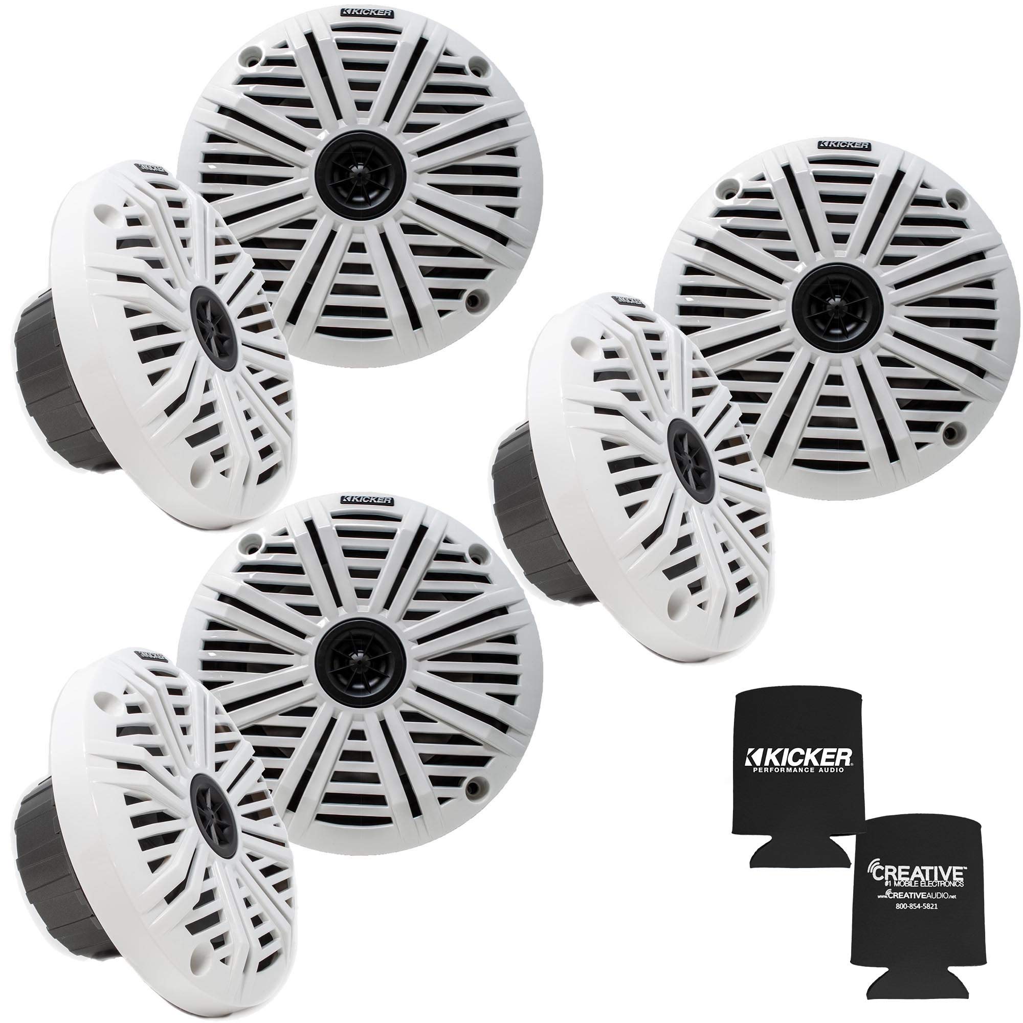 Buy KICKER 6.5" Marine Speakers (3 Pair) White Salt Water Grills OEM Replacement Speakers Online