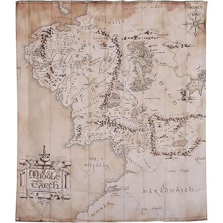 Close Up Poster Herr der Ringe - Karte von Mittelerde Riesenformat 135 ...