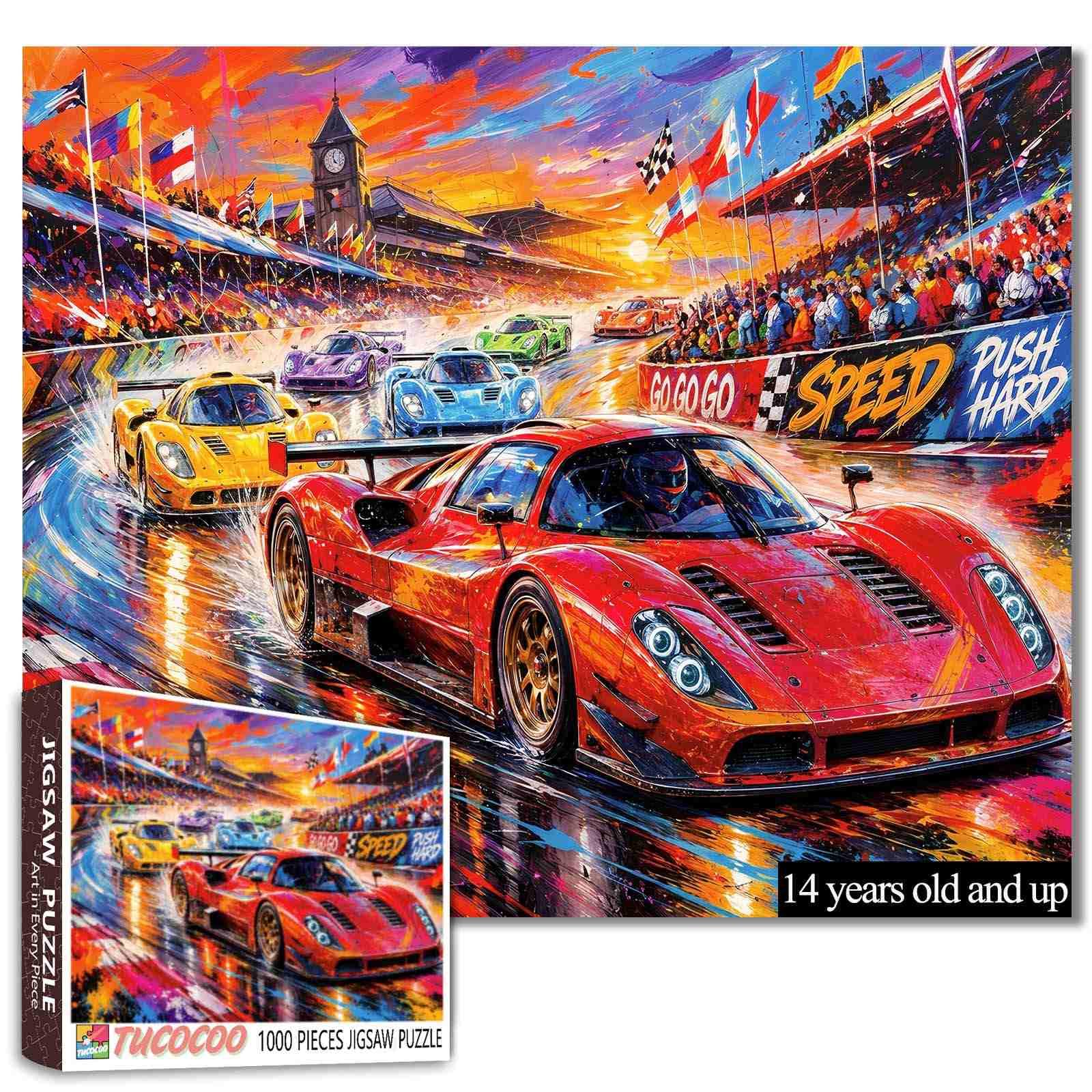 Racing Car Puzzle for Adults Motorsport Jigsaw Puzzle Gifts Home Wall Decor — image 1
