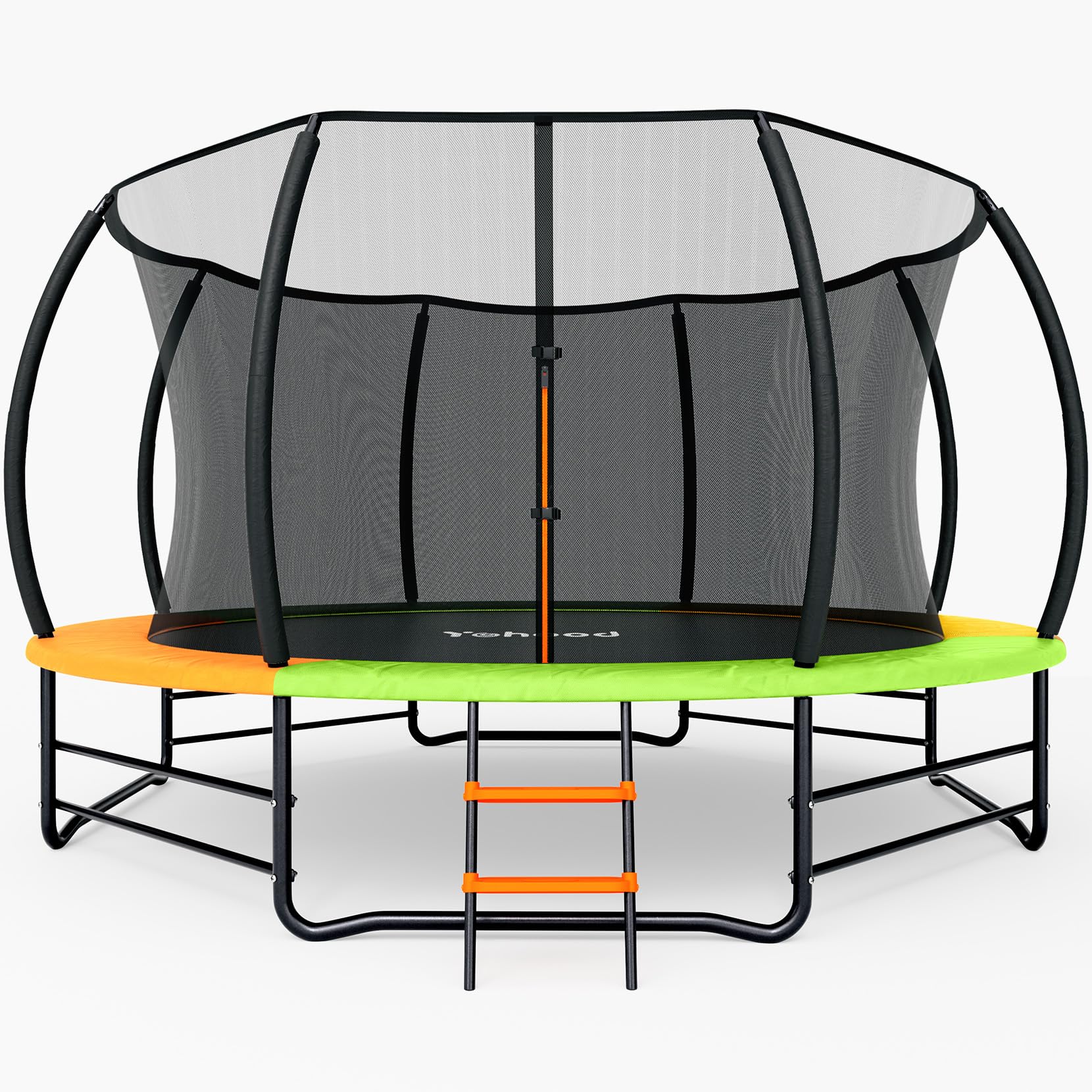 Photo 1 of ***Only Box 2 Of 2*** ***Partial Set*** Yohood Trampoline Outdoor 12FT 14FT, Recreational Trampolines with Enclosure Net and Ladder, ASTM Approved for Kids and Adults, with Additional 8 Stabilizer Bars and Anti-Rust Coated Galvanized Frame
