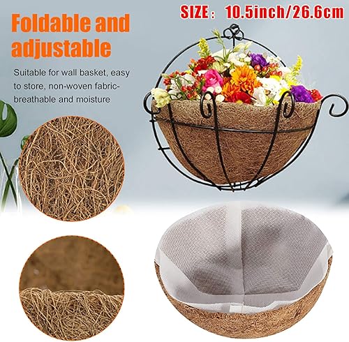 Miniatura 3 de Tomsi Coco Liners - Canasta colgante para maceta, forro de repuesto de fibra de coco de 13 pulgadas, maceta de verduras para jardín, caja de