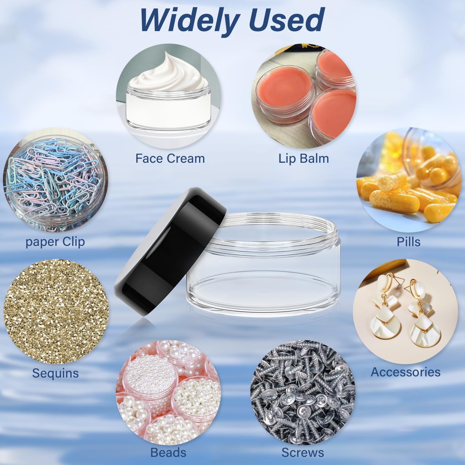 Zikenis 12 Pezzi Contenitori Cosmetici, 20ml Contenitori per Crema con Copertina e 4 Raschietto, Vuoti Trasparenti Vasetti Plastica Cosmetico per Crema, Lozione, Balsamo per Labbra, Cosmetici Homemade