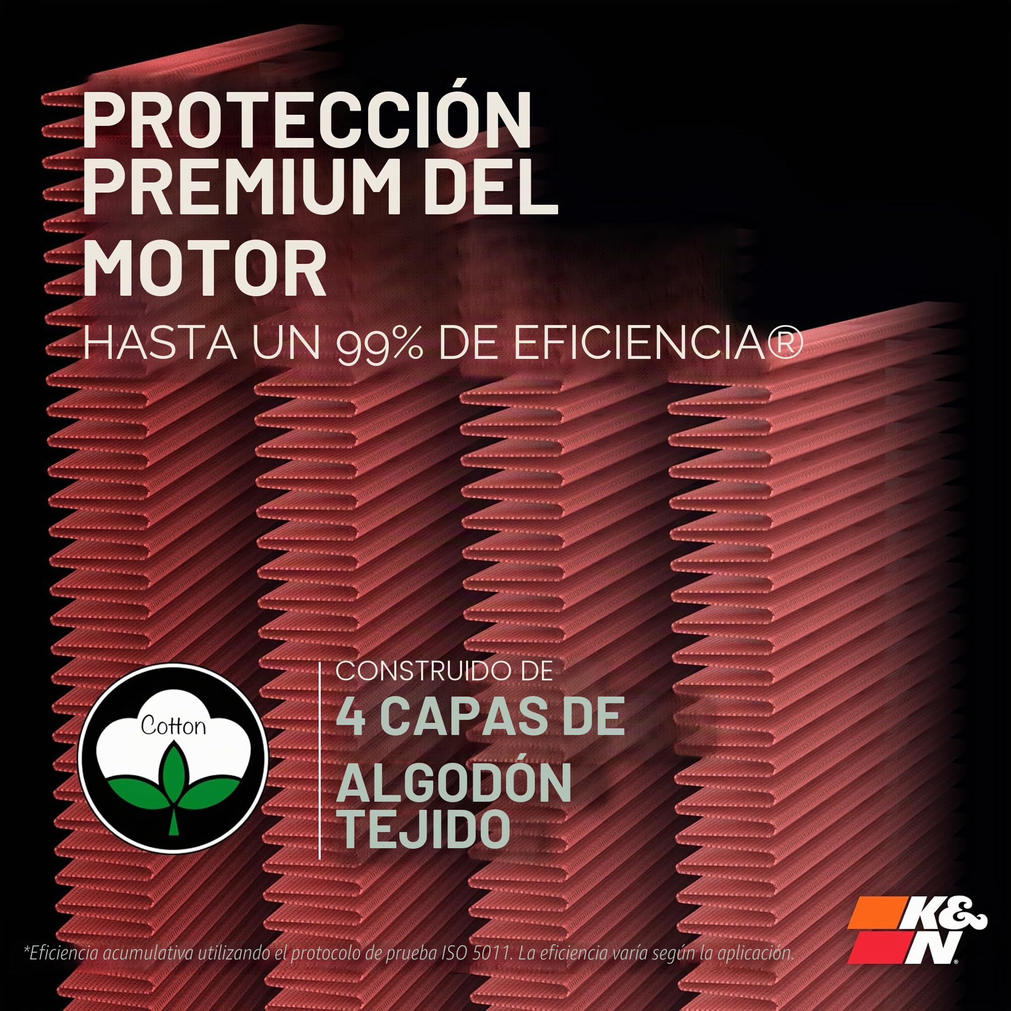 K&N 33-2966 Filtro de Aire Coche