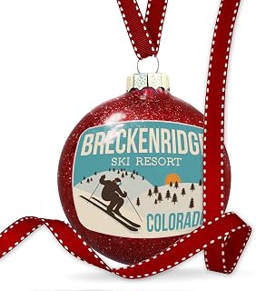 NEONBLOND Christmas Decoration Breckenridge Ski Resort - Colorado Ski Resort Ornament
