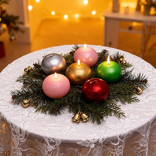 Miniatura 3 de Velas flotantes metálicas, velas ovaladas multicolor con 200 pétalos de rosa de seda, discos de vela de larga duración para bodas, aniversarios,