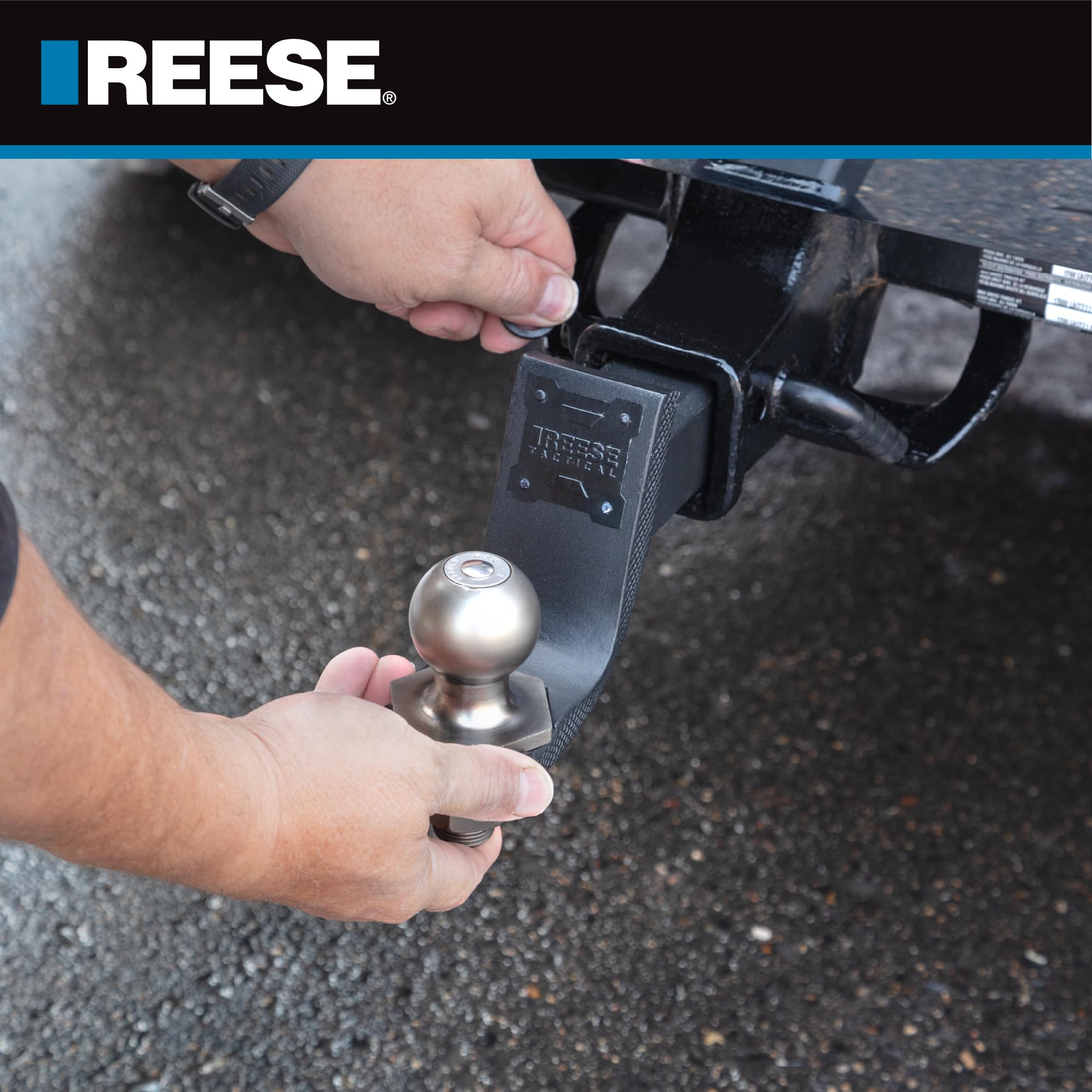 Reese 3 1/4インチドロップ ヒッチボール マウント ピン付