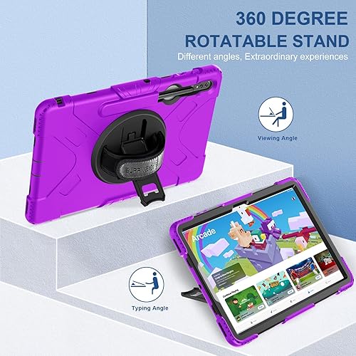 Miniatura 10 de SUPFIVES Funda para Samsung Galaxy Tab S9 Plus de 12.4 pulgadas 2023 funda protectora militar mejorada a prueba de golpes para tableta S9 Plus 12.4