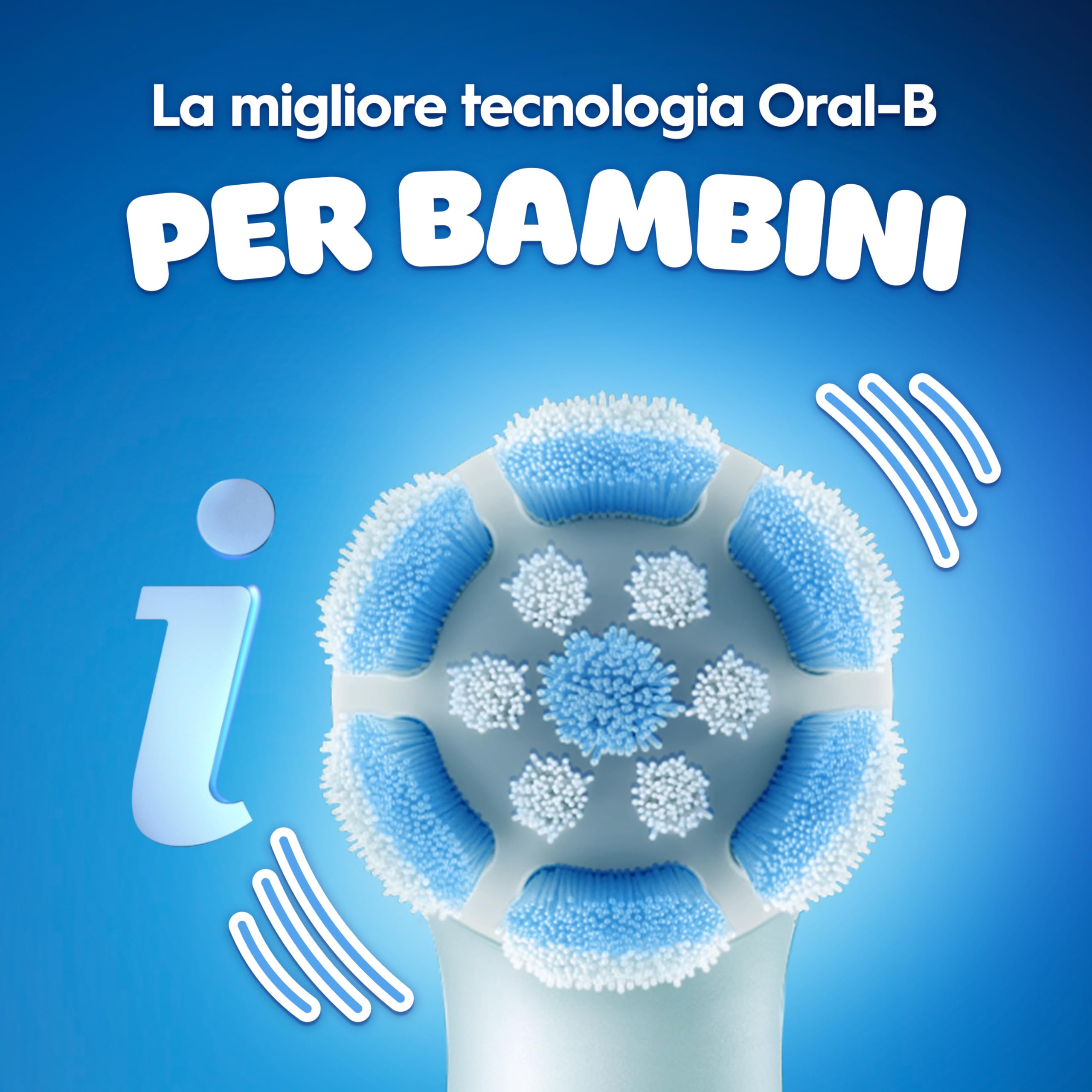 Oral-B Spazzolino Elettrico Ricaricabile iO Kids 6+, 1 Testina, Custodia, Azzurro - Disney Stitch, 1 Testina di Ricambio per Spazzolino Elettrico, dai 6 Anni in su, Delicato sulle Gengive, Custodia