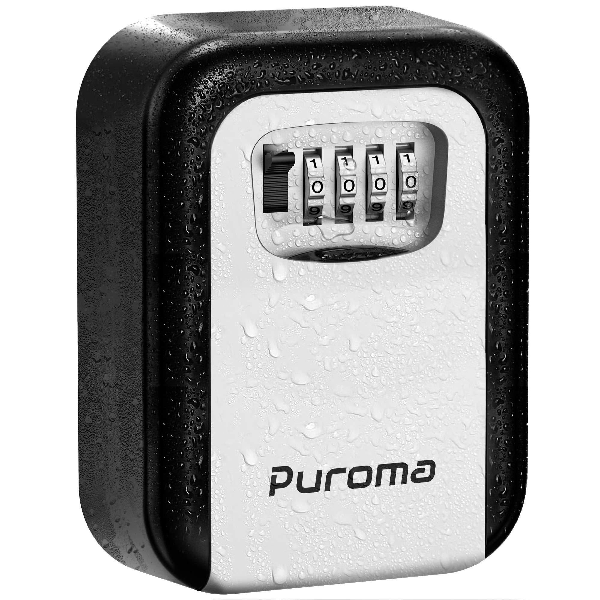 Puroma Security Key Lock Box, 4Digit Combination Waterproof Portable