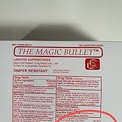 Amazon Com Csccmb100bx The Magic Bullet Suppository 1 Box Of 100 Health Personal Care Amazon Com Csccmb100bx The Magic Bullet Suppository 1 Box Of 100 Health Personal Care