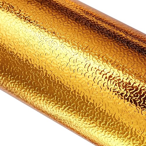 Miniatura 5 de Papel tapiz autoadhesivo con textura plateada de 15.7 x 197 pulgadas, papel tapiz metálico para despegar y pegar, aceite de cocina, papel de