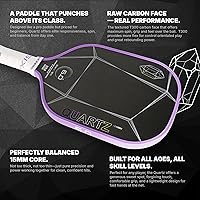 Vista 4 de Six Zero Quartz Pickleball Paddle - Affordable, Premium Construction, Raw Carbon