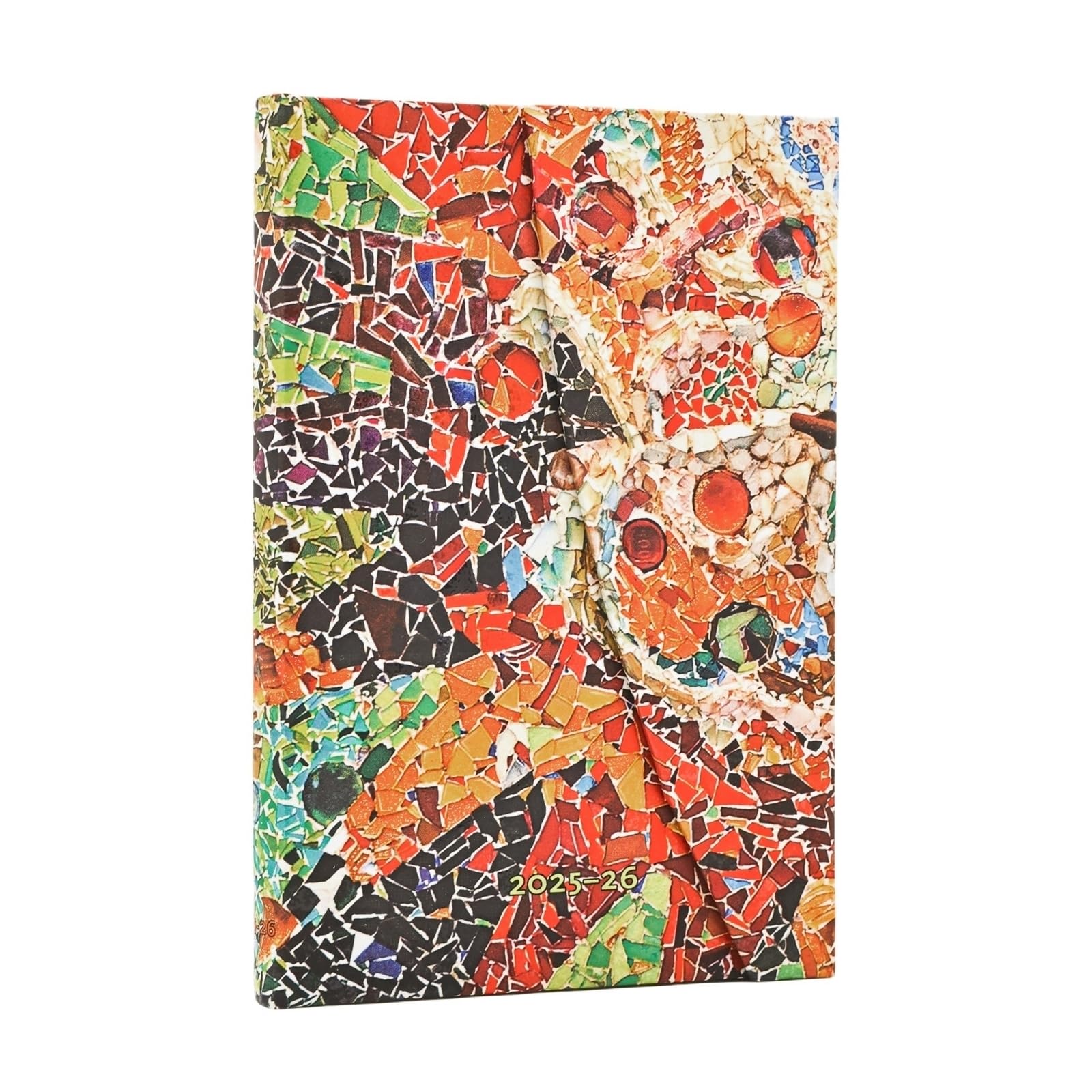 2026 Gaudi's Sun (Gaudi’s Mosaics) Mini 18-month Horizontal Hardcover Flexi Dayplanner 2025-2026 (Wrap Closure): Kalendarz 18-miesięczny