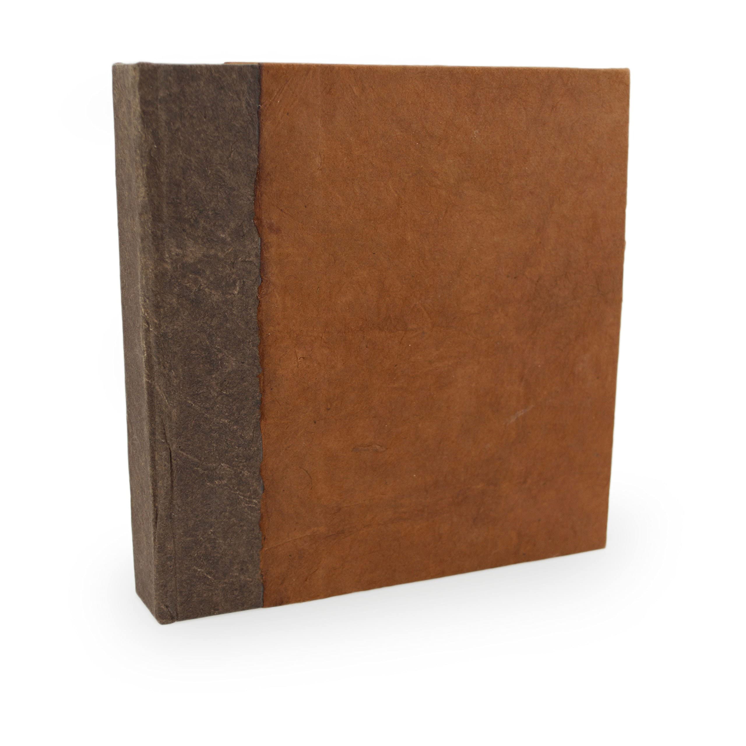 Journal Namaste en papier lokta fait main terra cotta 15x15 cm