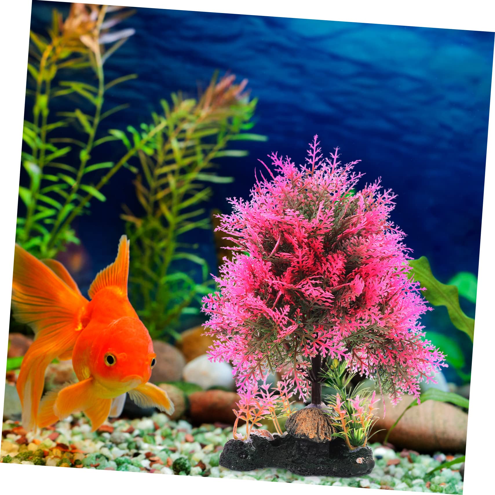 FRCOLOR 3 Pièces Ornements D'aménagement Paysager D'aquarium Accessoires D'aquarium Modèle De Plante Aquatique Arbre Aquatique Aquarium Plantes Aquatiques Plastique Gazon Artificiel
