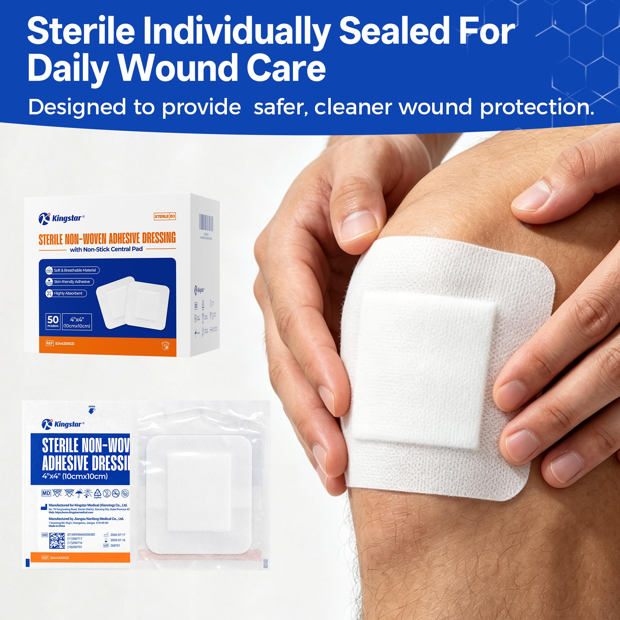 Sterile Gauze Dressings - 50 Count -3 Sterile Gauze Dressings - 50 Count -3
