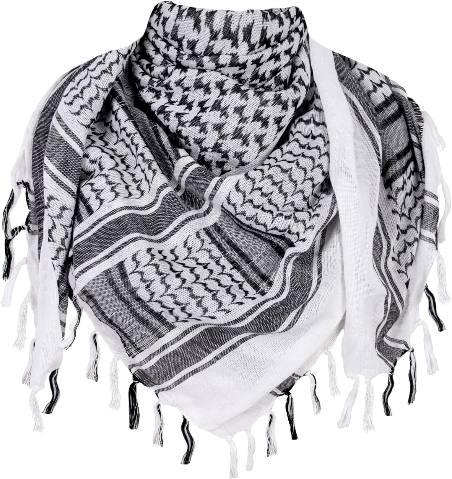 Shemagh Scarf Men/Women 100% Cotton Military Mens keffiyeh Scarf Tactical Desert Arab Scarf for Men,Yasser Arafat kufiya scarf Many Colours