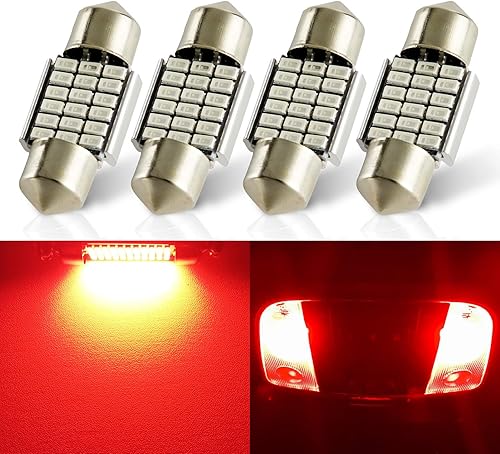 Vista 15 de 4 PCS Bombillas LED CAN-Bus Sin Errores 6418 6411 6461 DE3425 C5W Festoon 36MM 1.5" Ultra Blue 3014 27-EX Chipsets para Luces Interiores