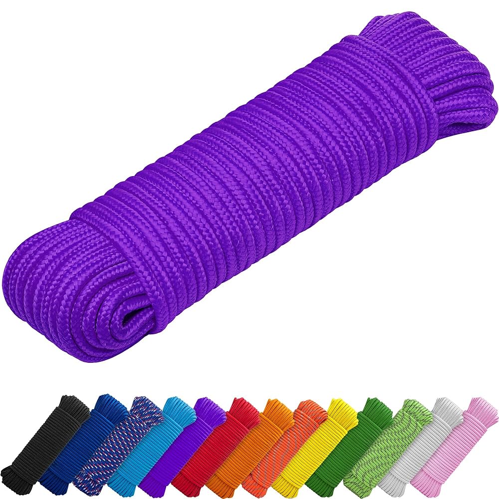 Amazon.com: TECEUM Rope – 90 Feet x 3/8 Inch (10mm) – Purple