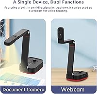 Vista 4 de QPC100W Cámara de documentos inalámbrica 4K UHD, WiFi/HDMI/USB Plug & Play, compatible con Mac OS, Windows, Chromebook compatible