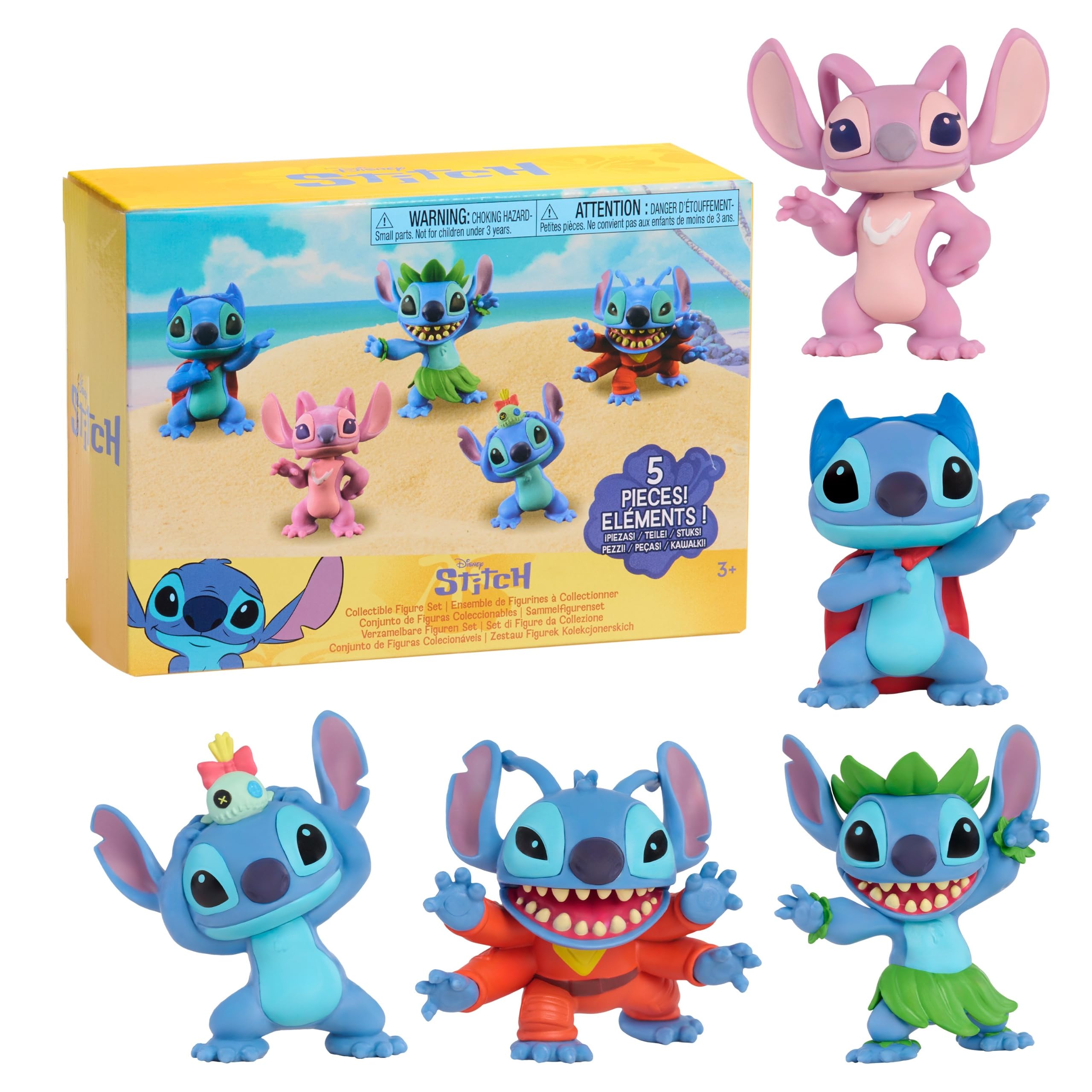 Amazon.com: Disney Stitch 5-Pack Collectible Figures | 2-Inch Mini