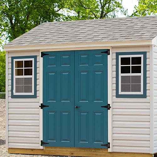 Miniatura 63 de Tandefio Paquete de 2 ventanas de cobertizo blanco de 14 x 21 pulgadas para gallinero con vidrio templado y pantalla para el hogar con deslizador