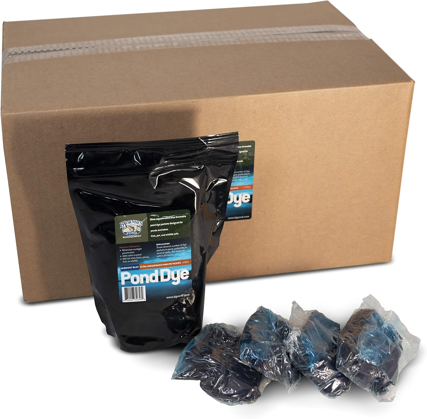Midnight Blue Ultra-Concentrated Pond Dye Packets-Dry (20 Pouches containing 80 Total Packets)