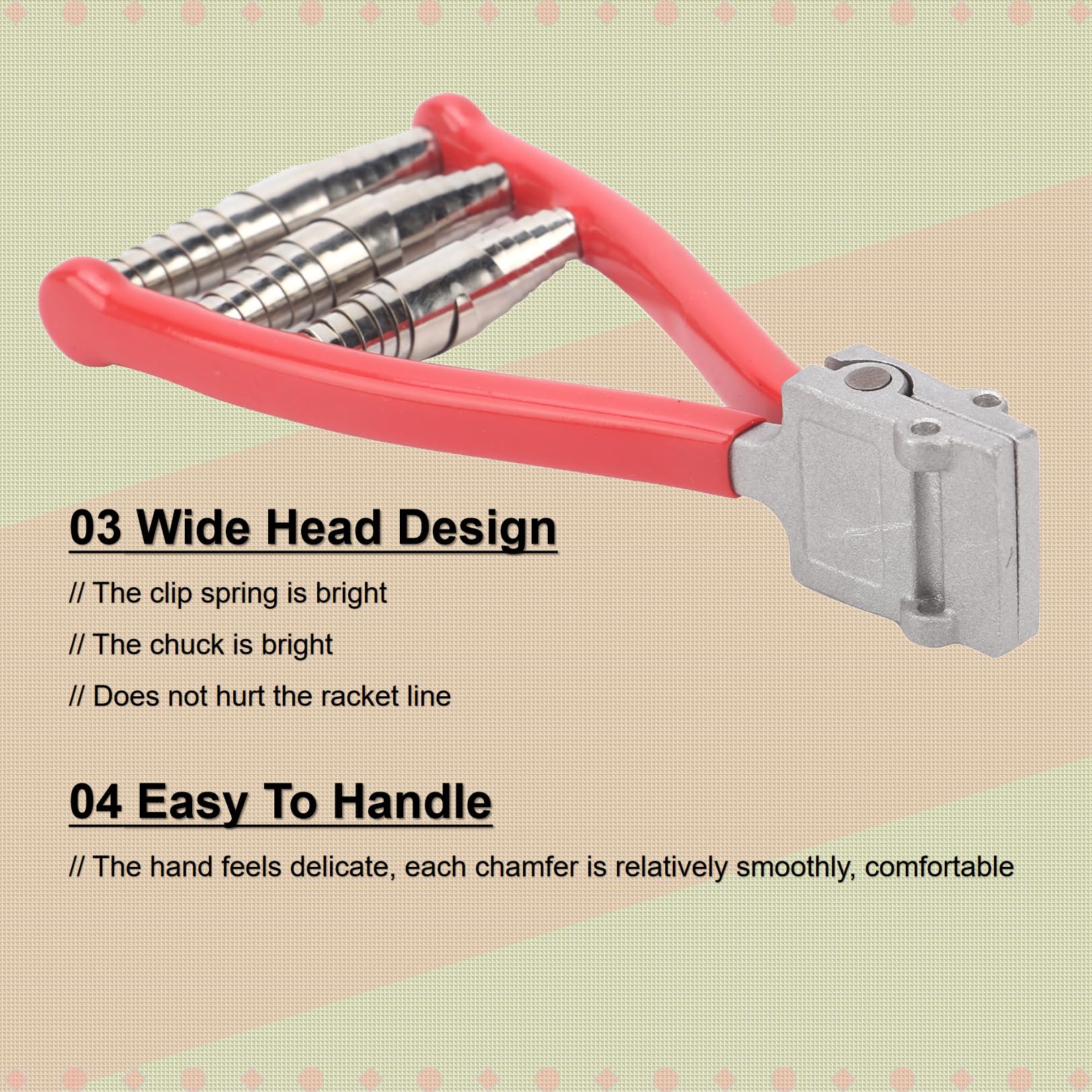 Pince à Corder à 3 Ressorts Racquet Stringer clamp pour Raquette de Tennis