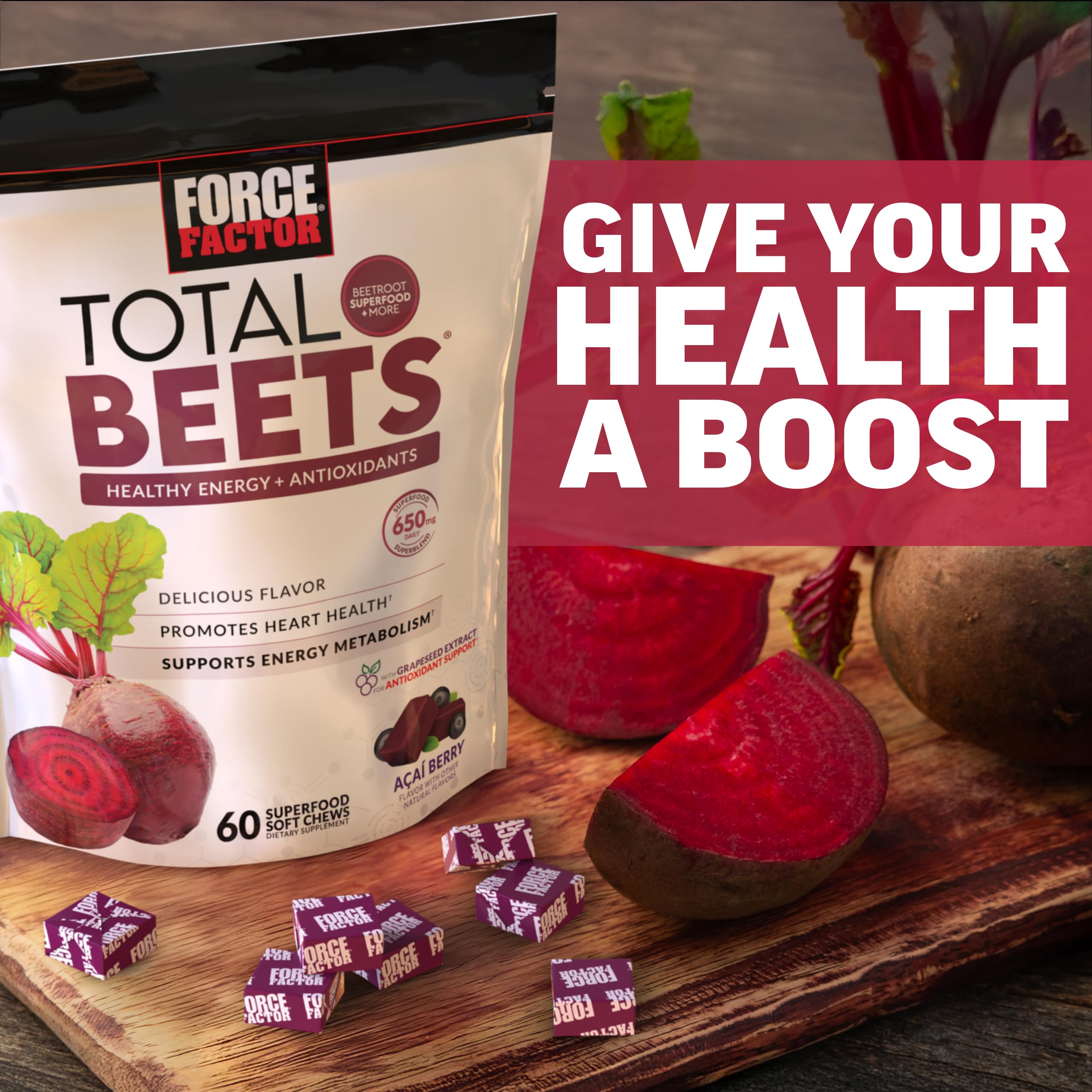 Force Factor Total Beets Soft Chews Heart Health Superfood with Beetroot — Amazon image 7