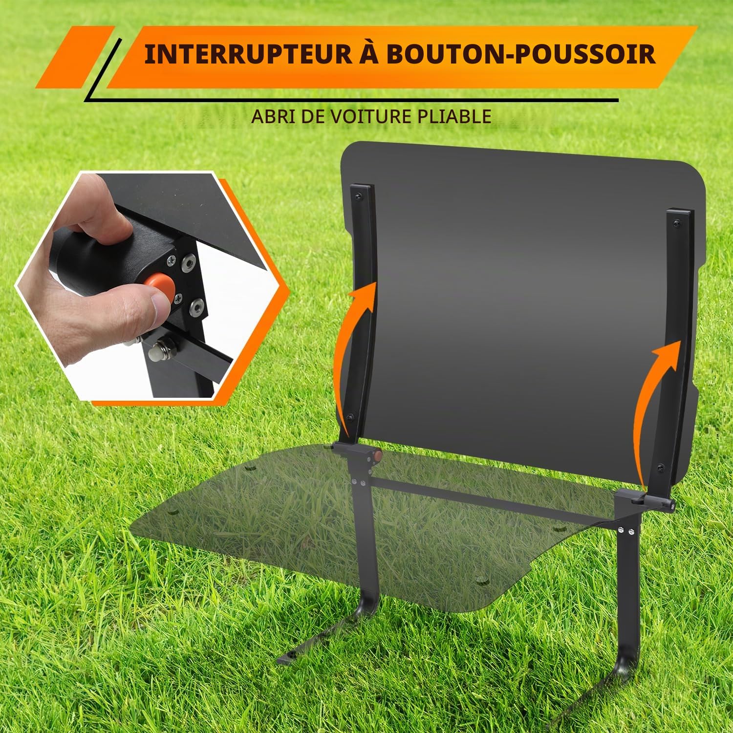 Herrselsam Garage pour robot tondeuse - Abri de voiture couvert pour toit de robot tondeuse - Résistant aux intempéries - 73 x 57 x 40 cm - Matériau : métal + plastique