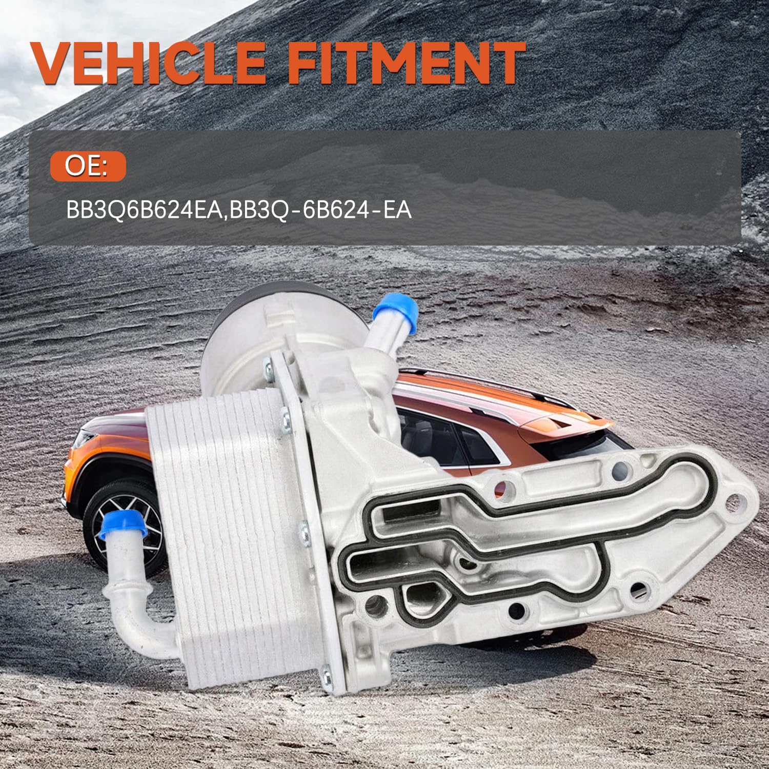 Copachi Oil Cooler BB3Q6B624EA Engine Oil Cooler Replacement for 2015-ON Everest UA (P5AT 3.2L Diesel), 2011-ON Ranger PX (P5AT 3.2L Diesel) Towing Hitch Engine Oil Coolers & Kits