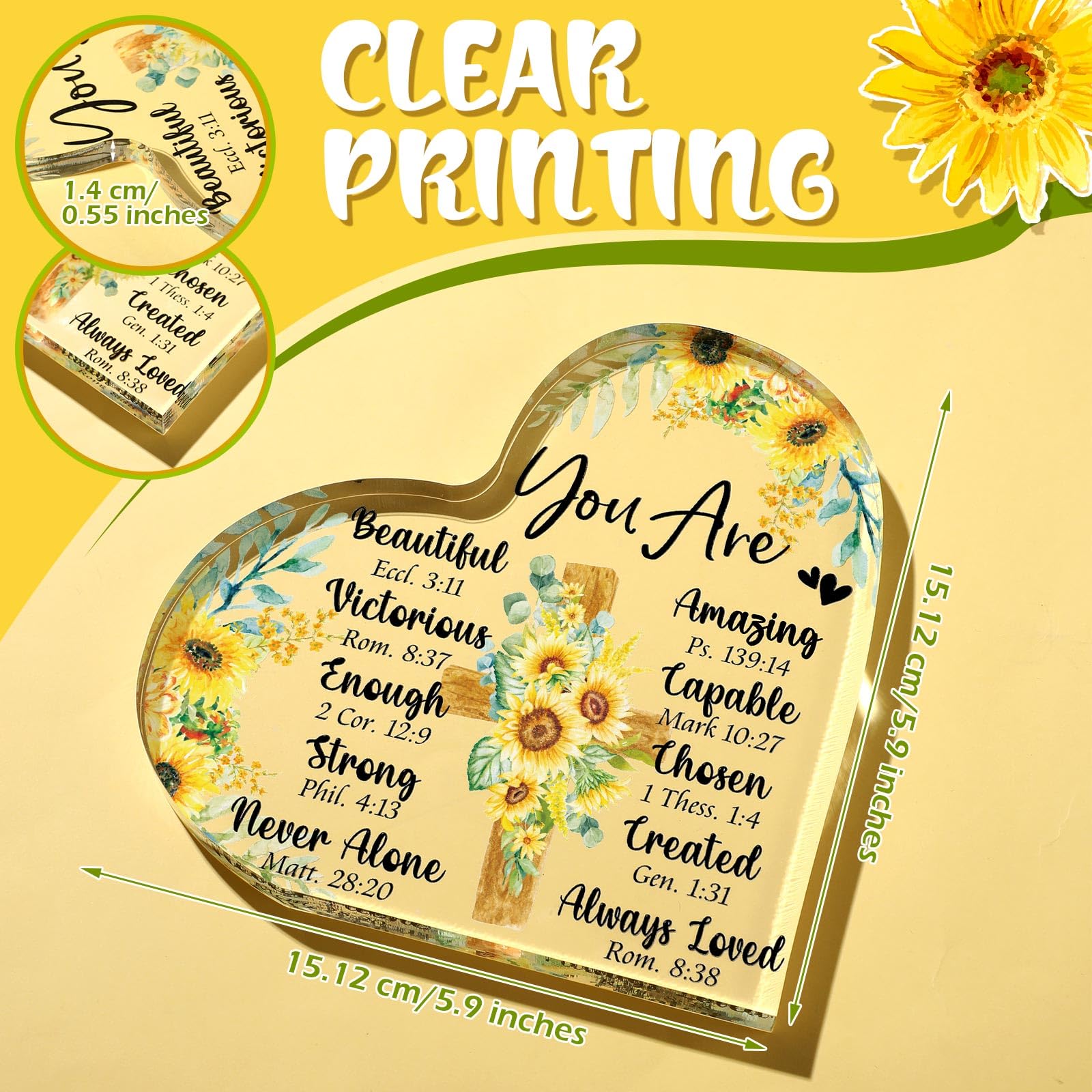 Couverture Motif Tournesol - Cadeau Religieux Chrétien Pour Femme - Cadeau Doux Et Inspirant Avec Verset De La Bible Et Prière - Cadeau Pour Femme