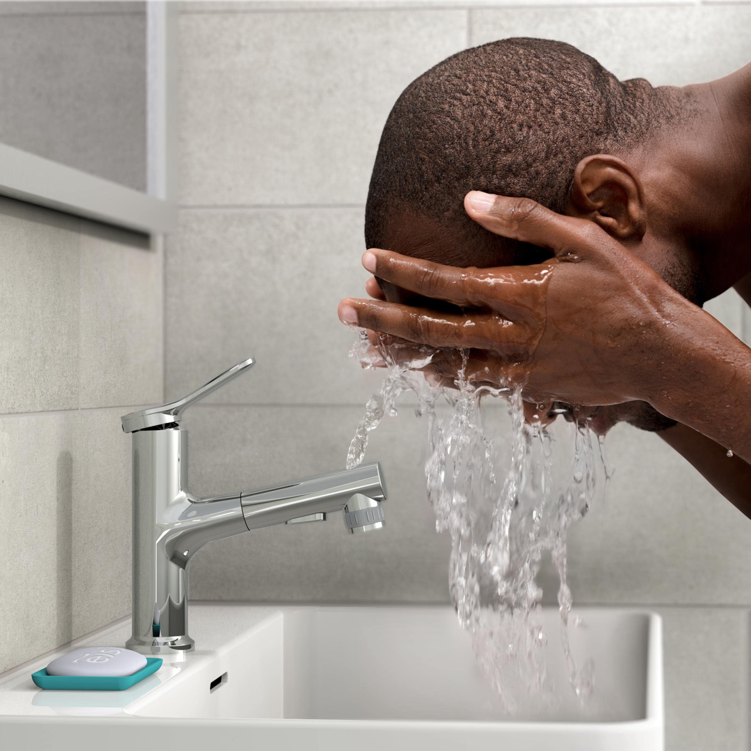 EISL NI075VARCR Waschtischarmatur VARIABILE mit herausziehbarer Brause, Wasserhahn Bad mit Öffnung auf der Oberseite, Armatur für das Waschbecken mit Brausestrahl, Chrom Baumarkt