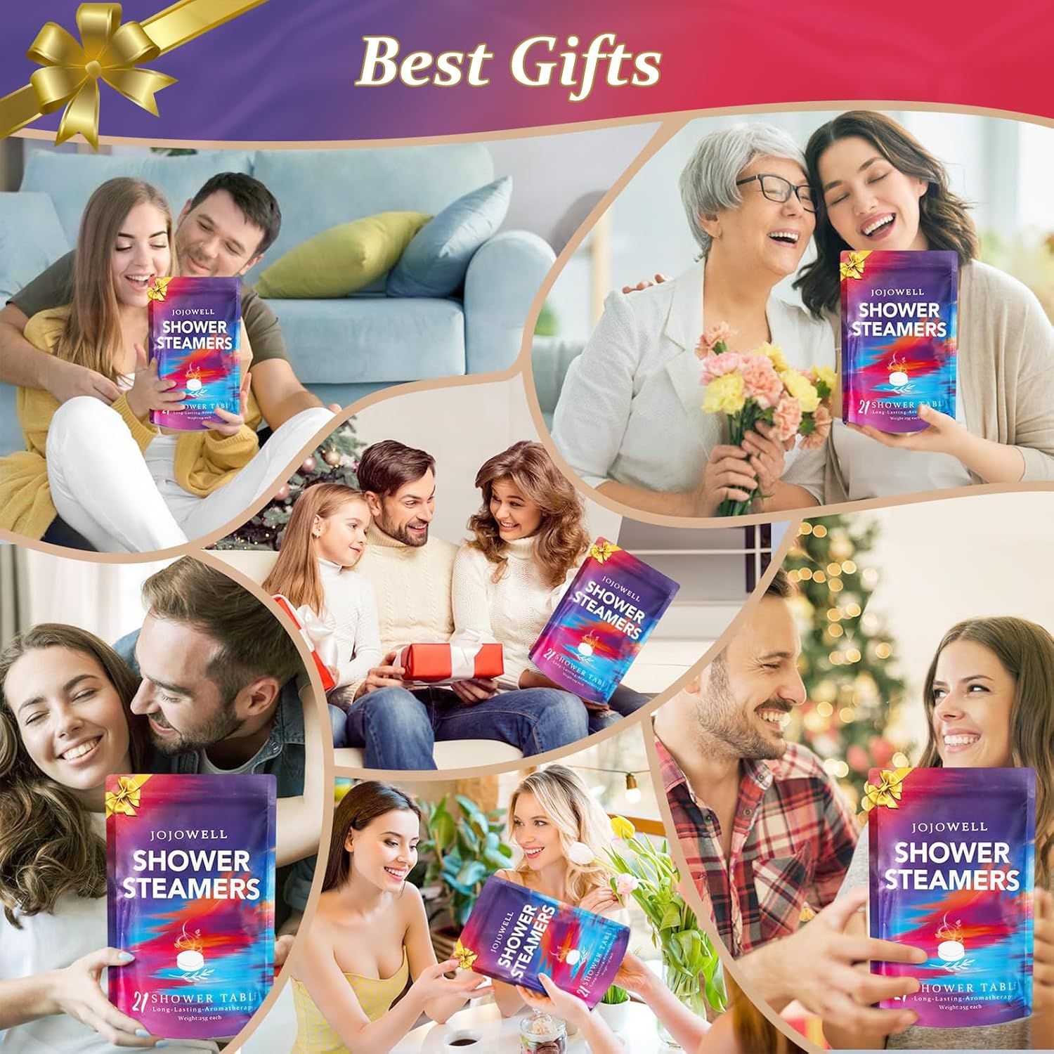 Shower Steamers Aromatherapy - 21Pcs Valentines Day Gifts for Her Wife Women Mom, Birthday Gifts for Women Self Care with Natural Essential Oils Relaxation Home SPA, Easter Basket Essentials - Image 6