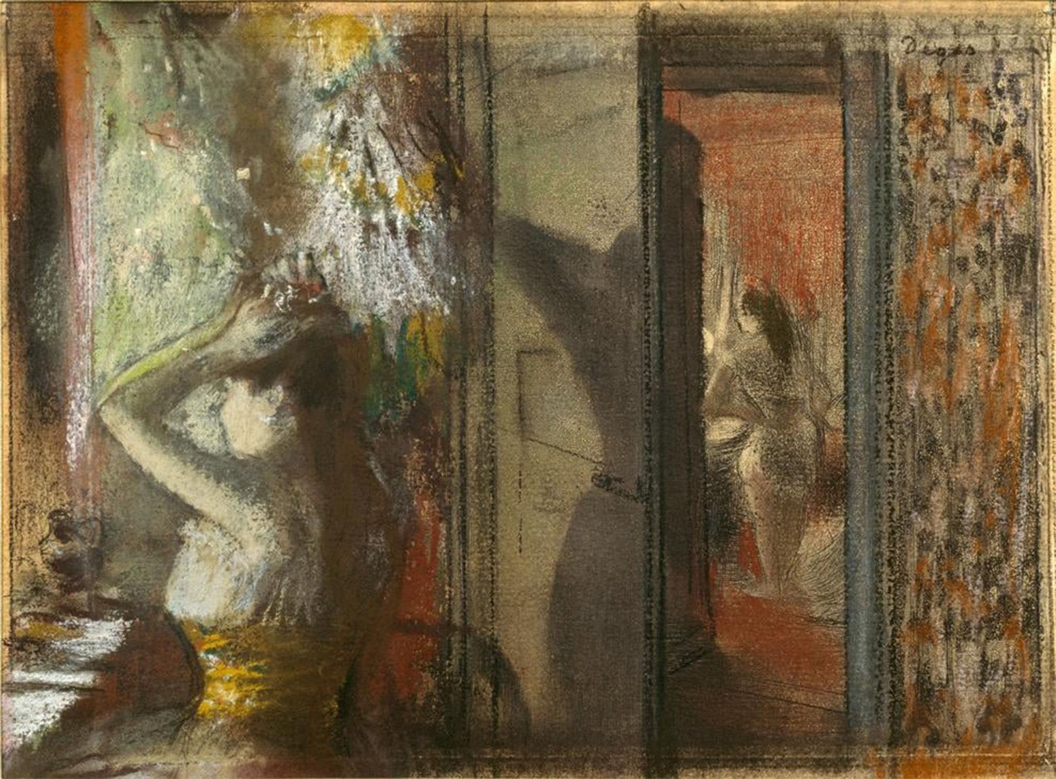 POSTERIIk Vintage Classic Picture Landscape Artwork Loges D’actrices by Edgar Degas Portrait Canvas Painting for Office Home Decor 60x90cm
