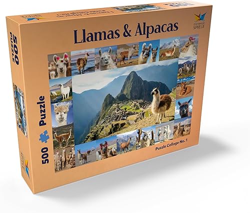 Miniatura 2 de MyPuzzle Llamas and Alpacas - Collage - Rompecabezas prémium de 500 piezas para adultos