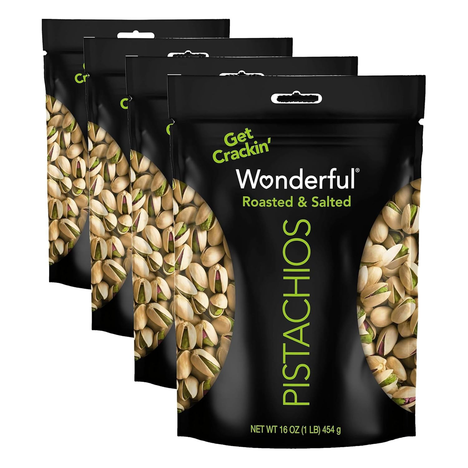 Wonderful Pistachios In Shell, Roasted and Salted Nuts, 32 Ounce Bag, Healthy Snack, Protein Snack, Pantry Staple