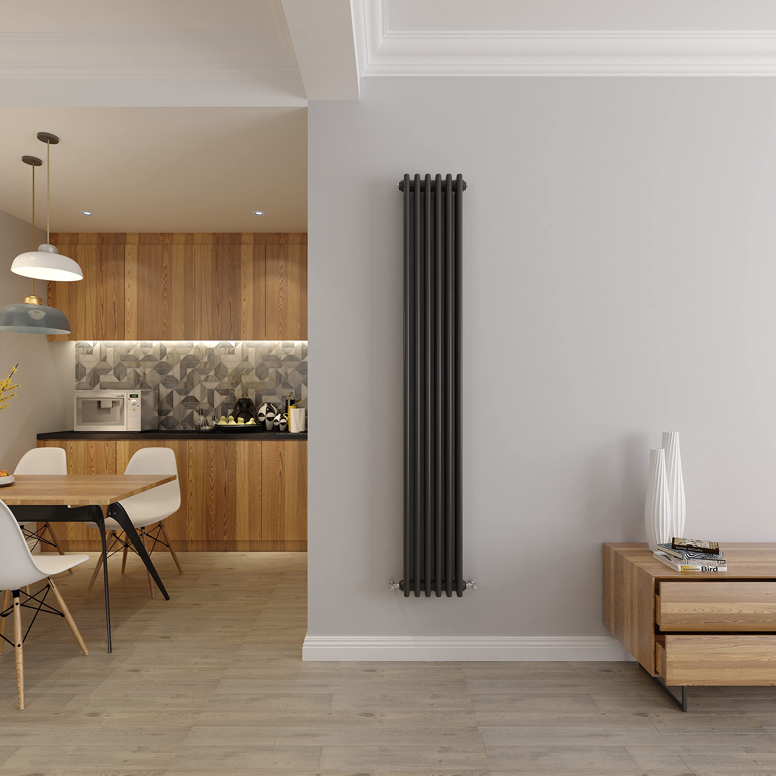 Anthracite radiators Vertical 3 Column Rads Cast Iron Style Central Heating radiators for Bathroom,Living Room and Kitchen 1800x290mm โ image 1
