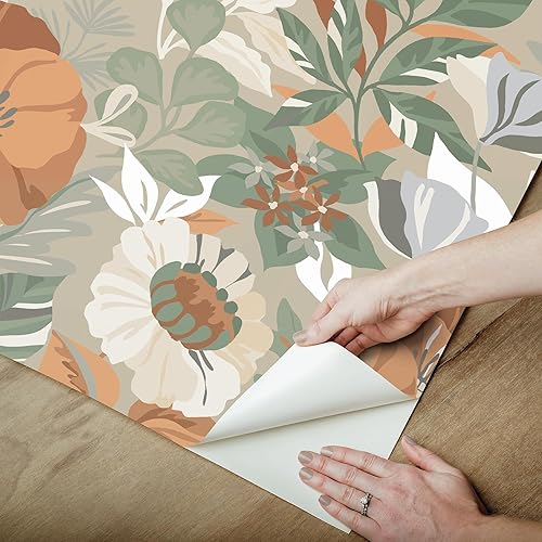 Miniatura 9 de RoomMates Poppy Fields - Papel tapiz autoadhesivo de lino