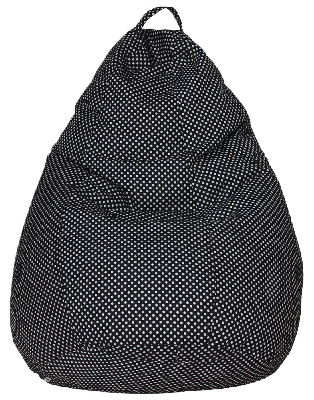 Sattva Classic Polka Party XXXL Bean Bag Cover Without Beans - Black Polka