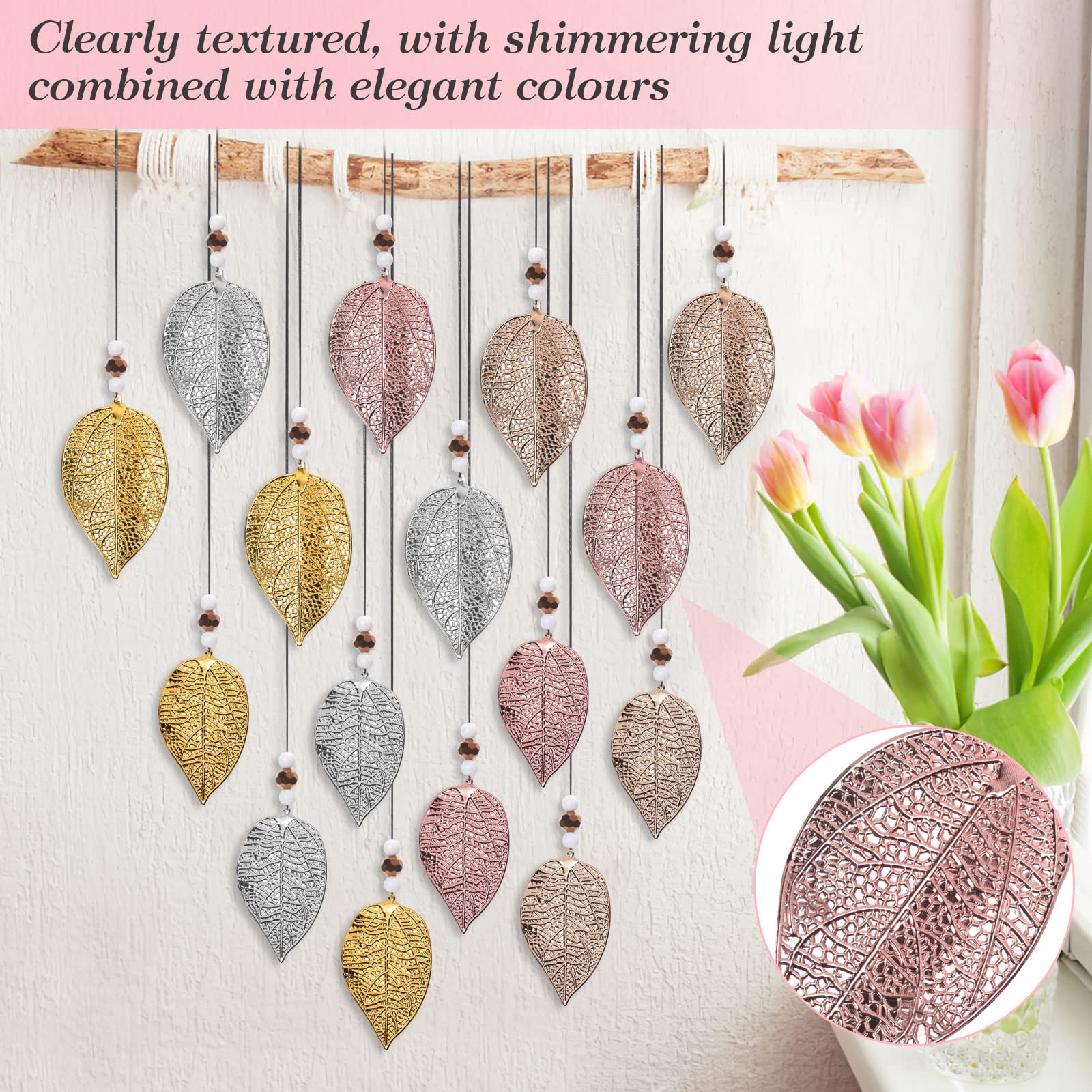 Towviy Attrape-soleil En Métal En Forme De Feuille 16 Pièces