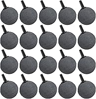 Moonorange 20 Pack 1.18 Inch Aquarium Air Stones - Durable Bubble Diffusers for Fish Tanks, Hydroponics, Ponds & Aquariums