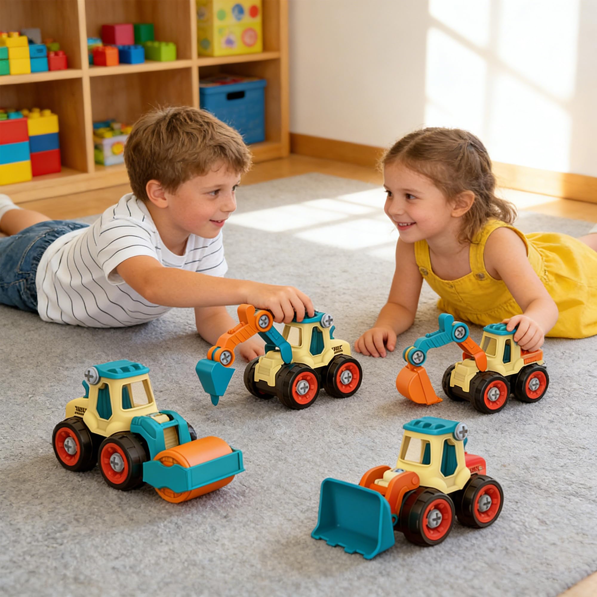 LilyBeauty Take Apart Toy Construction Truck, STEM Learning Engineering Building Kit for Kids Ages 3-7 - Image 3
