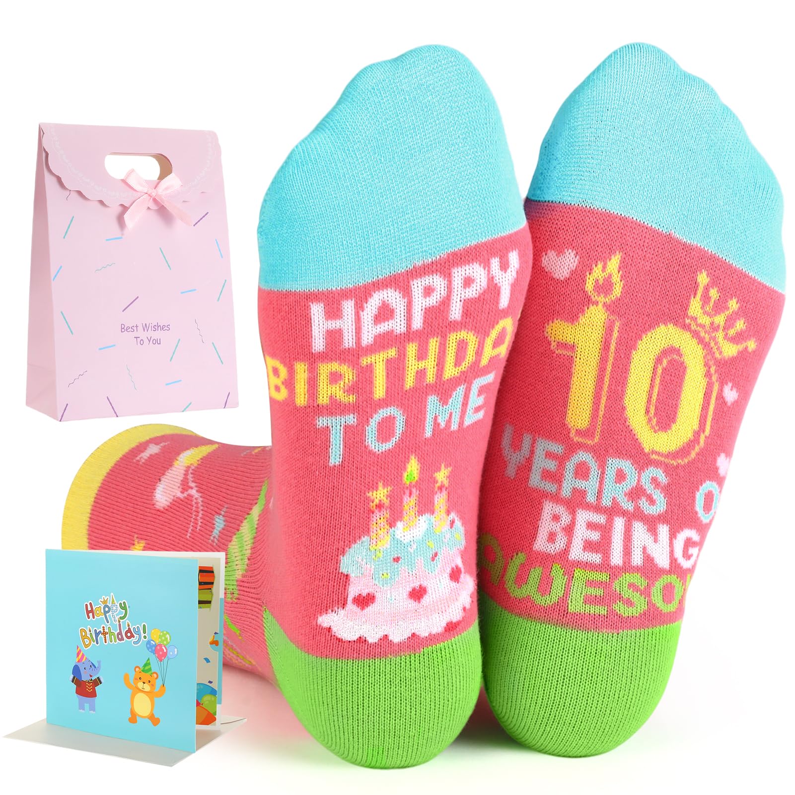 10 Years Old Birthday Gifts for Boys Girls Birthday Socks Set