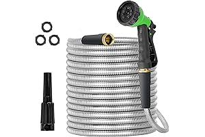 100ft Metal Garden Hose - Unmatched Durability and Flexibility for Effortless Watering