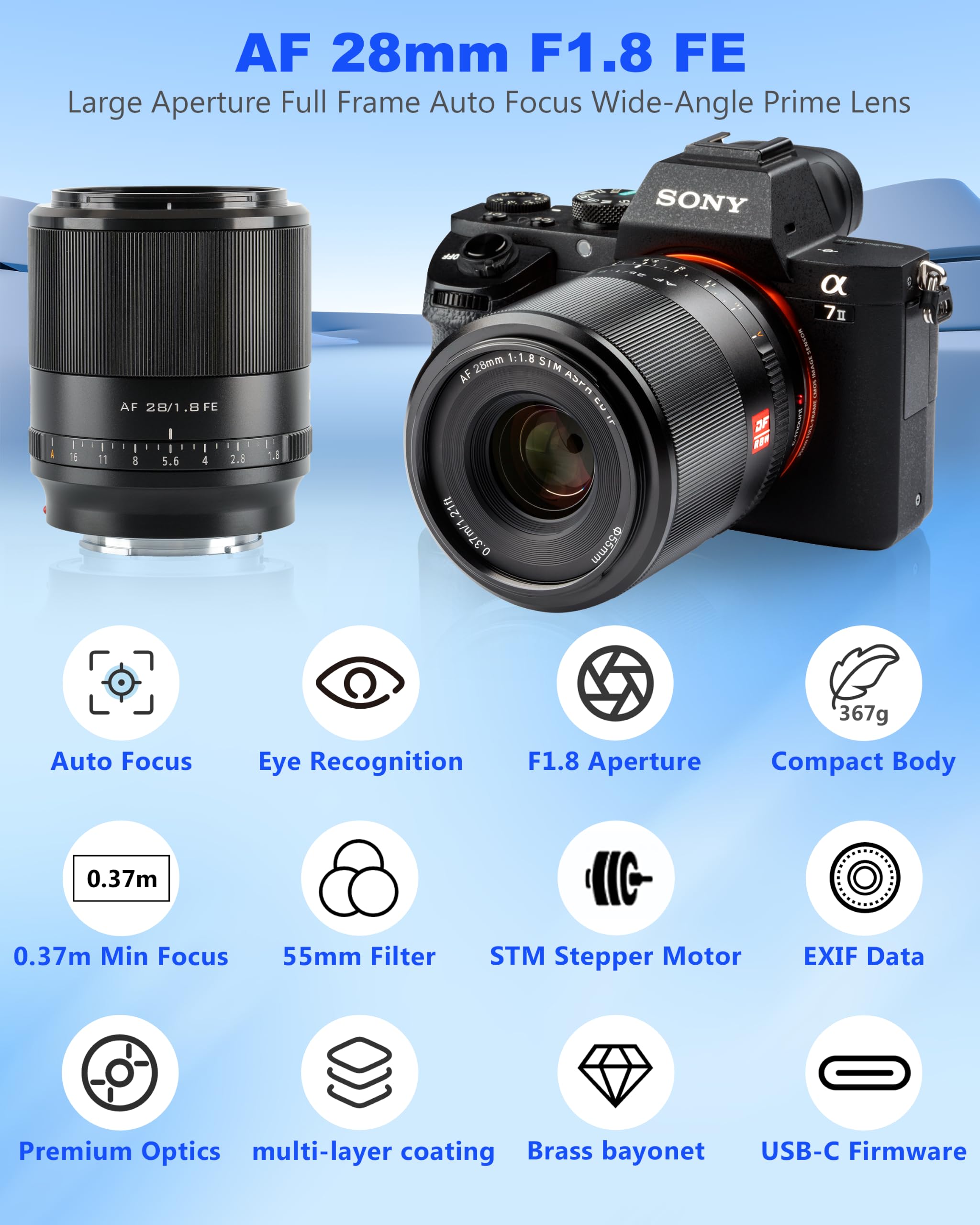 Amazon.co.jp: VILTROX AF 28mm F1.8 フルフレーム広角プライムレンズ