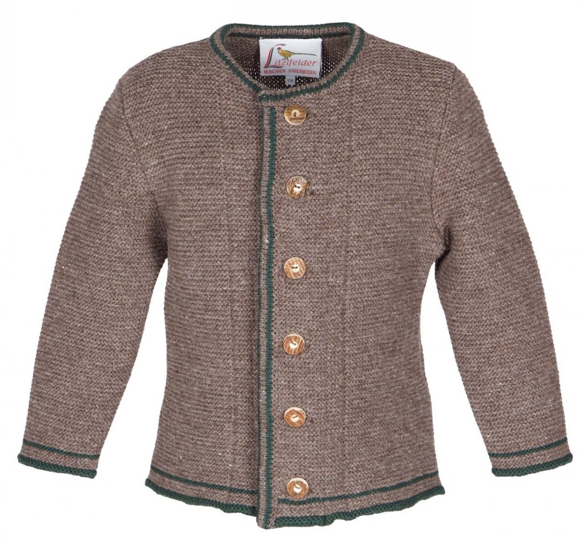 3550 5566 Kinder Strickjacke braun