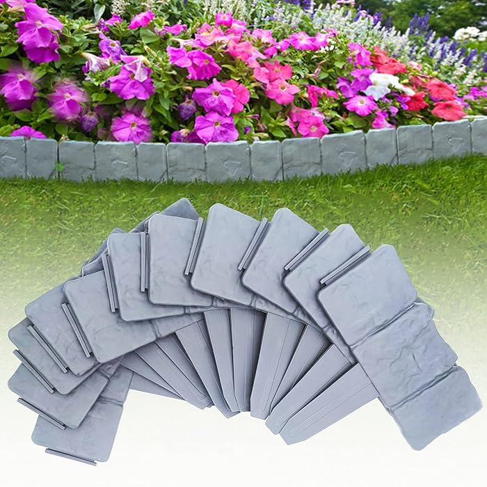 Buy Edging for Landscaping，20PCS Garden Edging Border No Dig,Flower Bed