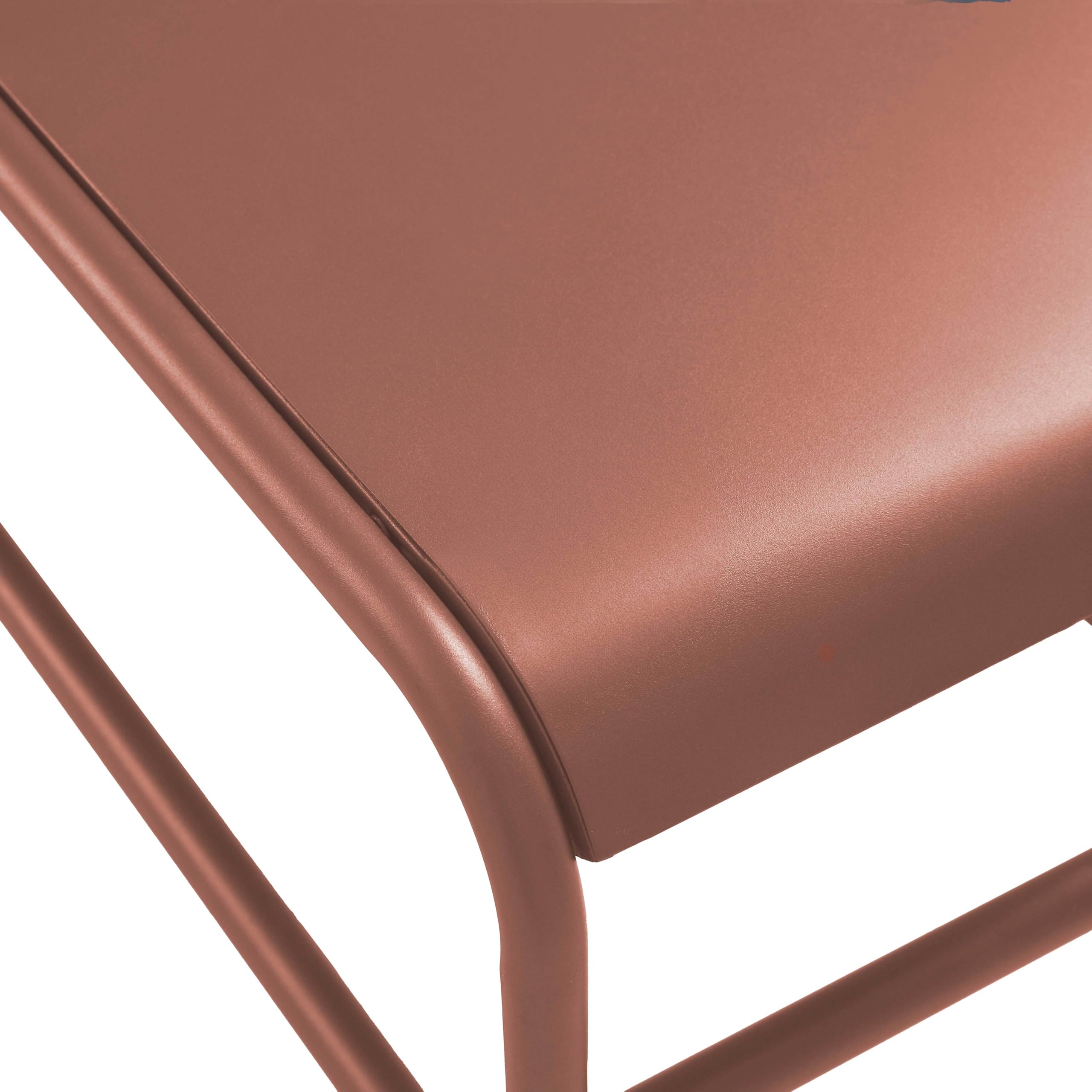 Oviala Table Basse de Jardin en métal 85x40x30 cm Terracotta - Mixi