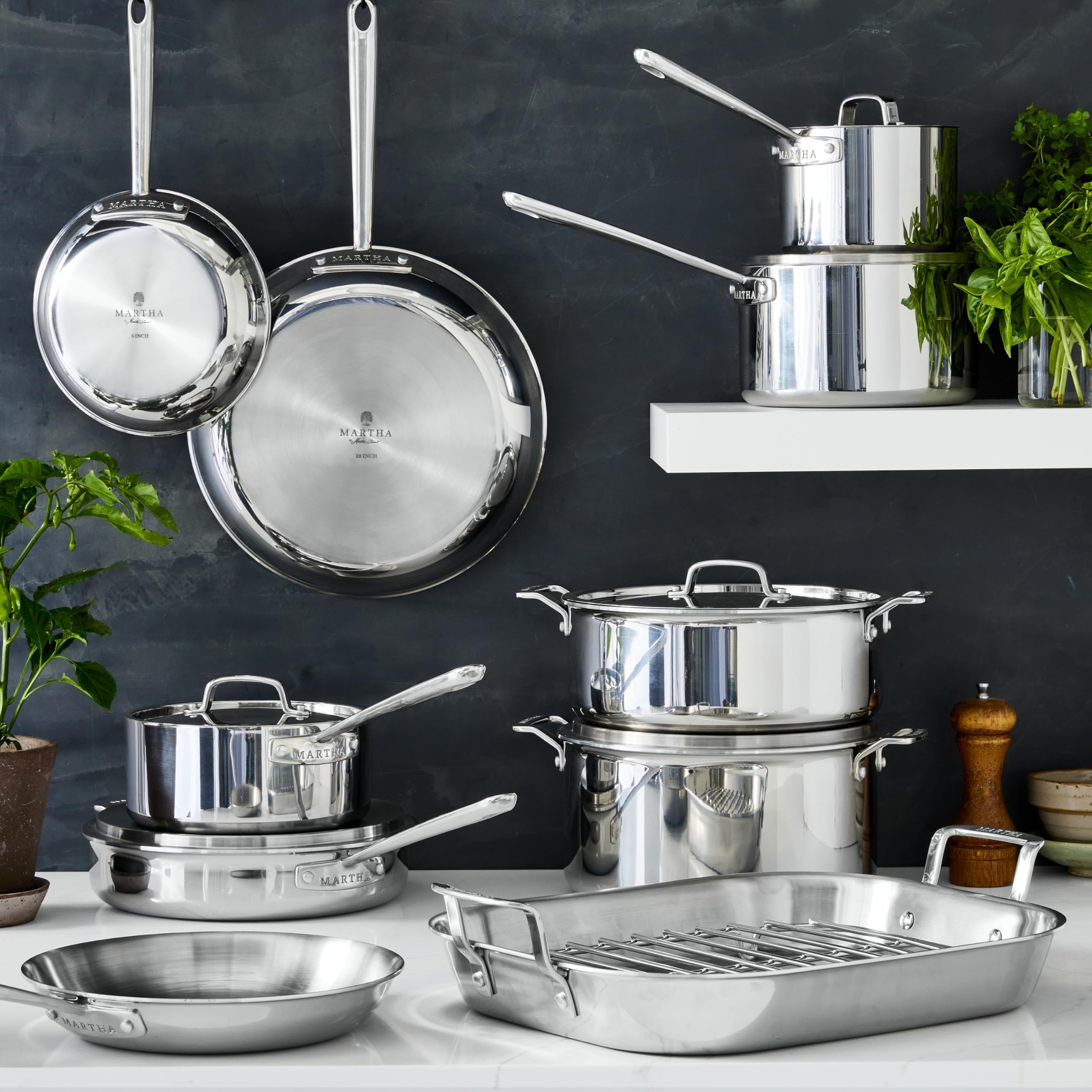 Amazon.co.jp: Martha Stewart Signature 2クォート トリプル